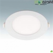 Светильник встраиваемый светодиодный ультратонкая панель 9W R120(110)х11мм Aluminum Белый LED EPISTAR CRI85 DW/4000K Нейтральный белый 100Lm/w, 220V, IP20